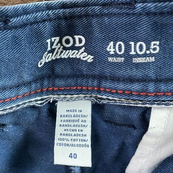 Men’s IZOD Saltwater Shorts, Size 40 Waist, Inseam 10.5, Blue - Picture 6 of 6